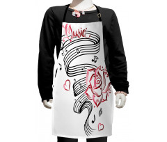 Language of Love Music Kids Apron