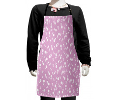 Floral Heart Leaves Kids Apron