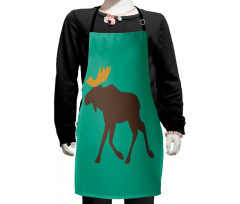 Deer Family and Antlers Kids Apron