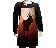 Forest Antlers Wild Deer Kids Apron