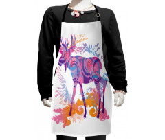 Trippy Vivid Deer Kids Apron