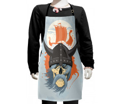 Ghost Warrior Cartoon Kids Apron