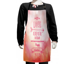 Pink Love Story Kids Apron