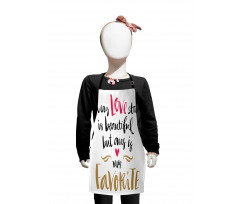 Romantic Words Kids Apron