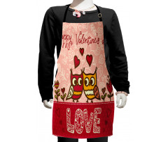 Owls Love Heart Kids Apron