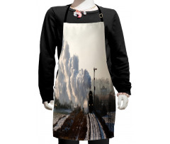 Train Snowy Scene Kids Apron