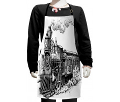 Rustic Old Train Kids Apron