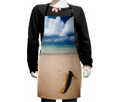 Sandy Beach and Clouds Kids Apron