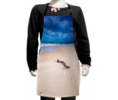 Deserted Sandy Beach Kids Apron