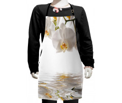 Orchids on Rippling Water Kids Apron