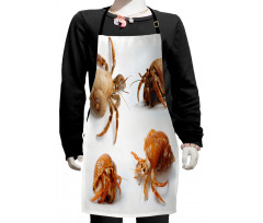 Hermit Crabs Pattern Kids Apron