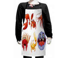 Crab Hermit Crab Lobster Kids Apron