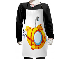 Cartoon Vessel Kids Apron