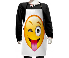 Cartoon Romantic Smiley Kids Apron