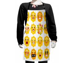 Smile Surprise Angry Mood Kids Apron