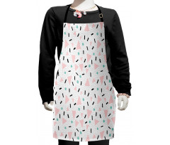 Retro Triangles Dots Kids Apron