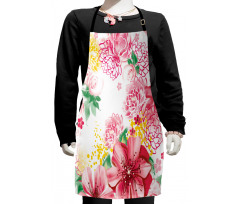 Flowers and Dots Kids Apron