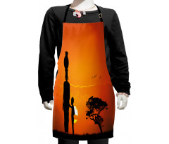 Child and Mother in Desert Kids Apron