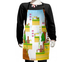 Cartoon Retro Kids Kids Apron