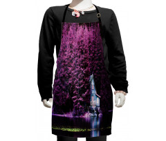 Purple Trees by Lake Kids Apron