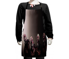 Screaming Scary Zombies Kids Apron