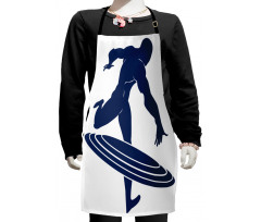 Muscular Hero Man Kids Apron