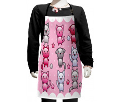 Funny Japanese Doodle Kids Apron