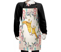 Cartoon Mom and Kid Kids Apron