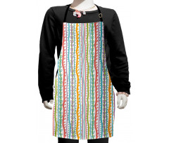 Vertical Swirl Lines Kids Apron