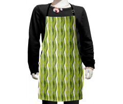 Digital Leaf Floral Lines Kids Apron