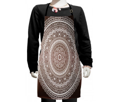 Detailed Round Flower Kids Apron