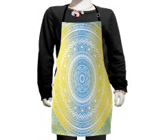 Blue Ombre Mandala Kids Apron