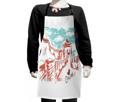 Sketch Chinese Kids Apron