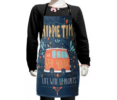 Hippie Words Kids Apron