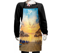 Sandy Beach with Sunrise Kids Apron