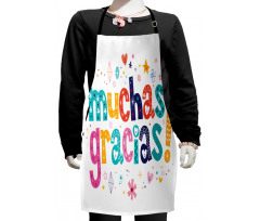 Spanish Thanks Words Kids Apron