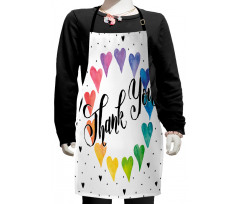 Thank You Words Color Kids Apron