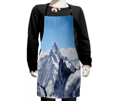 Snowy Mountain Peaks Kids Apron