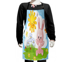 Rabbit in Garden Kids Apron