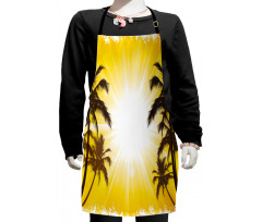 Place with Palm Trees Kids Apron