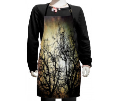 Grunge Branches Twilight Kids Apron