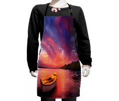 Sea Coast with a Rowboat Kids Apron