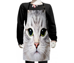 Face of a Domestic Kitty Kids Apron