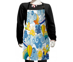 Sun Airplanes and Balloons Kids Apron