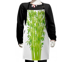 Bamboo Stems with Leaves Kids Apron