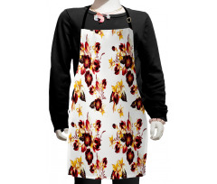 Seamless Floral Design Kids Apron