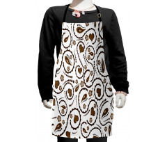 Love Heart Swirls Dots Kids Apron