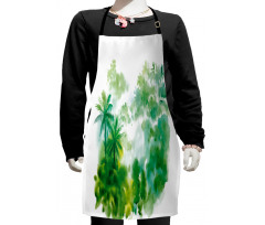 Watercolor Forest Image Kids Apron