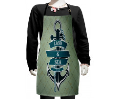 Diamond Pattern Nautical Kids Apron