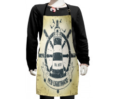 Ship Helm Wheel Retro Kids Apron